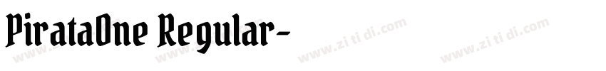 PirataOne Regular字体转换